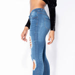 Load image into Gallery viewer, Shorty Look at Me Distressed Front Rip Jeans
