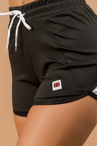 Shorty Varsity Drawstring Shorts - Black