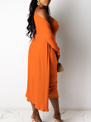 Load image into Gallery viewer, Shorty Lets Play Dress and Cardigan Set - Orange
