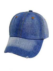 Shorty - Washed Distressed Denim Cap