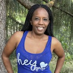 Load image into Gallery viewer, Shorty Hey Gorgeous and Goodbye Tank - Blue
