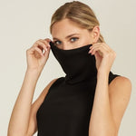 Load image into Gallery viewer, Shorty Mask Turtleneck Crop Top - Black
