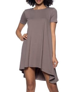 Shorty Relaxed Mini Dress - Taupe