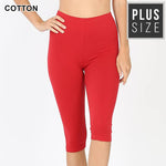 Load image into Gallery viewer, Shorty Stretchy Leggings Capri Yoga Pants - Plus Size
