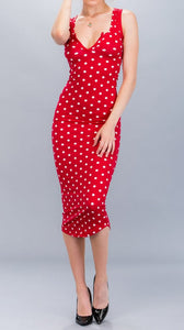 Shorty Red and White Polka Dot Dress