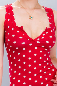 Shorty Red and White Polka Dot Dress