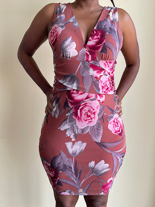 Shorty - Floral Print bodycon fit Dress