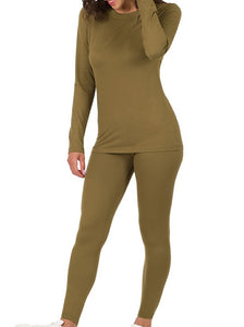 Shorty - Microfiber Round Neck Top & Leggings Set