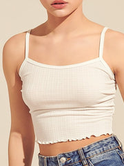 Load image into Gallery viewer, Shorty Ribbed Tank Crop Top - Off White
