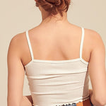 Load image into Gallery viewer, Shorty Ribbed Tank Crop Top - Off White
