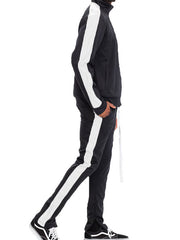 Load image into Gallery viewer, Shorty - One Stripe Men&#39;s Track Suit Set - Black
