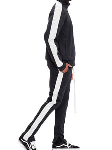 Shorty - One Stripe Men's Track Suit Set - Black