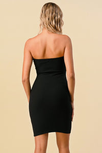 Shorty Sexy Tube Rib Dress - Black