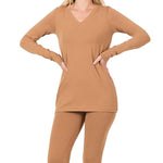 Load image into Gallery viewer, Shorty - V-neck Top &amp; Leggings Set
