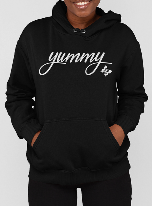 Shorty Long Sleeve Hoodie - Yummy - Jet Black